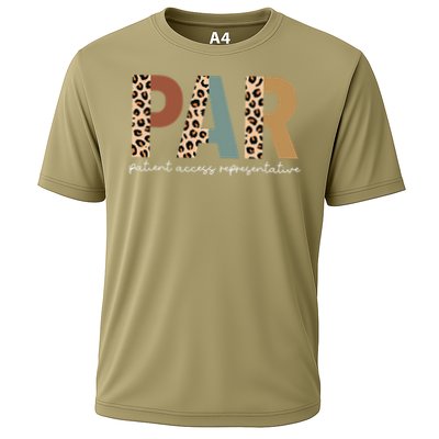 Patient Access Representative PAR Leopard Print Cooling Performance Crew T-Shirt