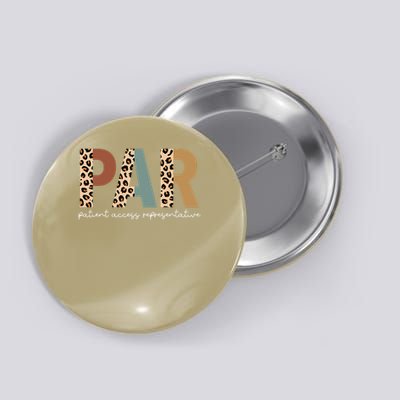 Patient Access Representative PAR Leopard Print Button