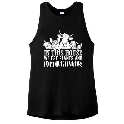 Plant Animal Rights Veganism Vegetarian Gift Ladies PosiCharge Tri-Blend Wicking Tank