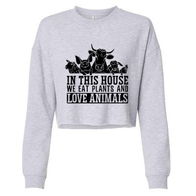 Plant Animal Rights Veganism Vegetarian Gift Cropped Pullover Crew