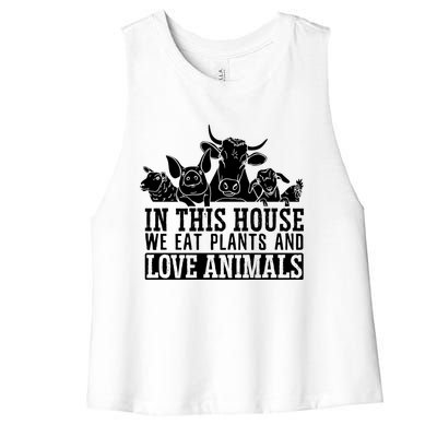 Plant Animal Rights Veganism Vegetarian Gift Women's Racerback Cropped Tank