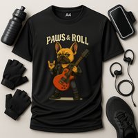 Paws And Roll French Bulldog Funny Cooling Performance Crew T-Shirt