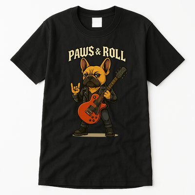Paws And Roll French Bulldog Funny Tall T-Shirt