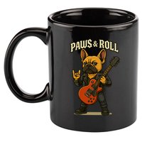 Paws And Roll French Bulldog Funny 11oz C Handle Ceramic Mug