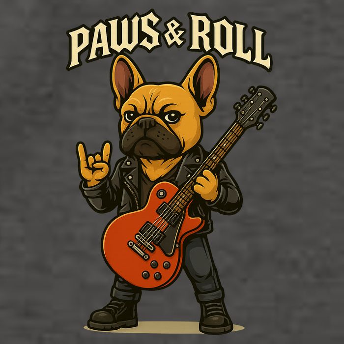 Paws And Roll French Bulldog Funny Vector Backpack