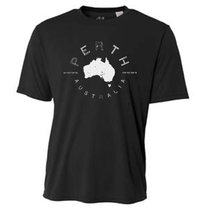 Perth Australia Retro Vintage Graphic Cooling Performance Crew T-Shirt