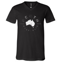 Perth Australia Retro Vintage Graphic V-Neck T-Shirt