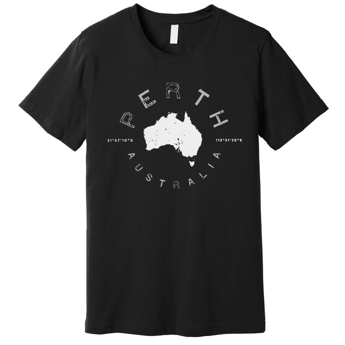 Perth Australia Retro Vintage Graphic Premium T-Shirt