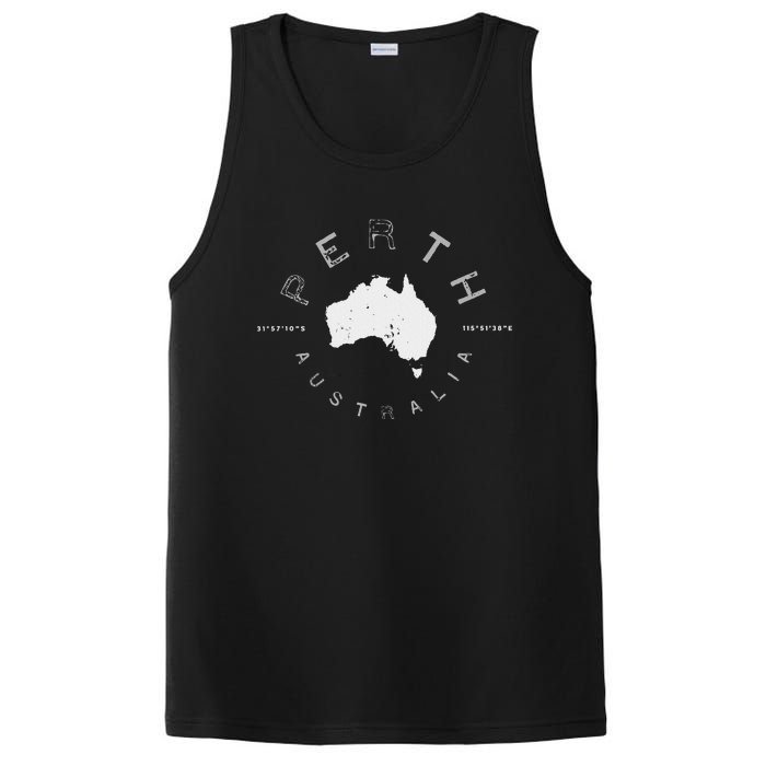 Perth Australia Retro Vintage Graphic PosiCharge Competitor Tank