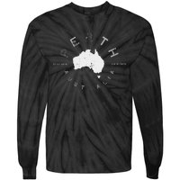 Perth Australia Retro Vintage Graphic Tie-Dye Long Sleeve Shirt