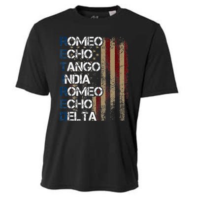 Phonetic Alphabet Retired Veteran Retirement Army Military Cooling Performance Crew T-Shirt