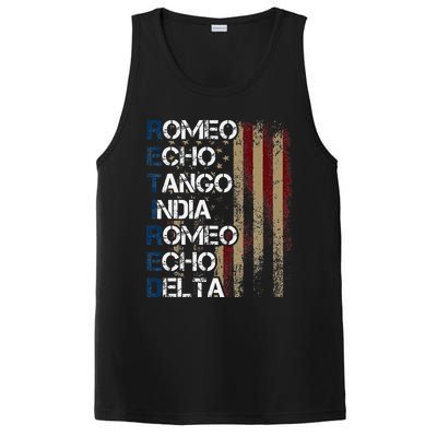 Phonetic Alphabet Retired Veteran Retirement Army Military PosiCharge Competitor Tank