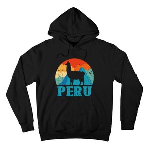 Peru Alpaca Retro Peruvian Llama Hoodie