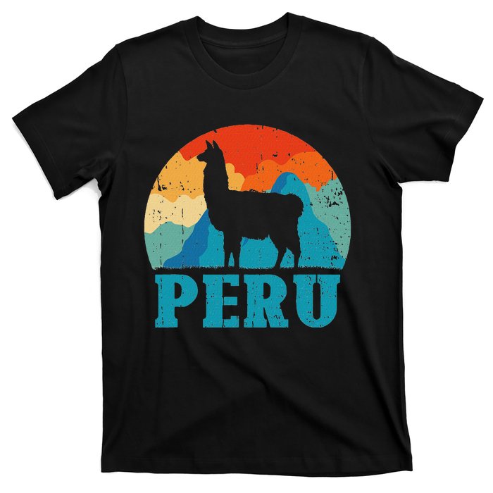 Peru Alpaca Retro Peruvian Llama T-Shirt