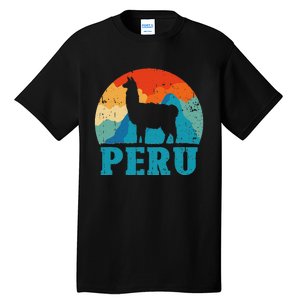 Peru Alpaca Retro Peruvian Llama Tall T-Shirt