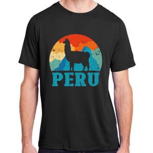 Peru Alpaca Retro Peruvian Llama Adult ChromaSoft Performance T-Shirt