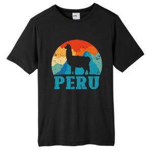 Peru Alpaca Retro Peruvian Llama Tall Fusion ChromaSoft Performance T-Shirt