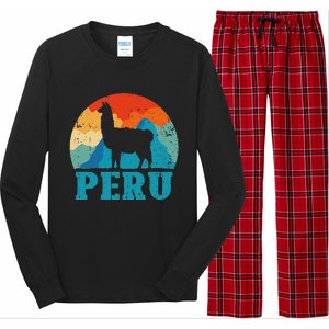 Peru Alpaca Retro Peruvian Llama Long Sleeve Pajama Set