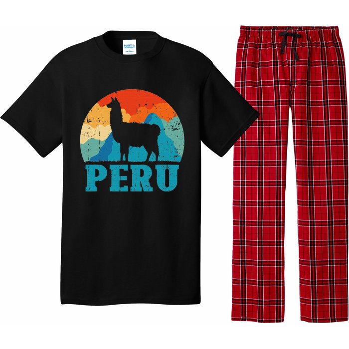 Peru Alpaca Retro Peruvian Llama Pajama Set