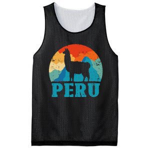 Peru Alpaca Retro Peruvian Llama Mesh Reversible Basketball Jersey Tank