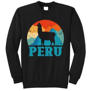 Peru Alpaca Retro Peruvian Llama Tall Sweatshirt