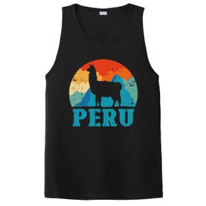 Peru Alpaca Retro Peruvian Llama PosiCharge Competitor Tank