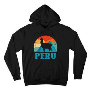 Peru Alpaca Retro Peruvian Llama Tall Hoodie