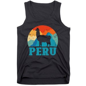 Peru Alpaca Retro Peruvian Llama Tank Top