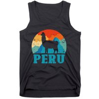 Peru Alpaca Retro Peruvian Llama Tank Top