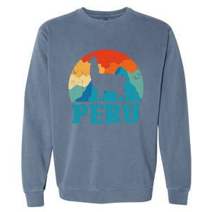 Peru Alpaca Retro Peruvian Llama Garment-Dyed Sweatshirt