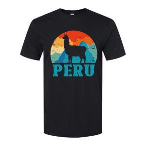 Peru Alpaca Retro Peruvian Llama Softstyle CVC T-Shirt