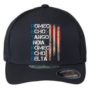 Phonetic Alphabet Retired Veteran Retirement Army Military Flexfit Unipanel Trucker Cap