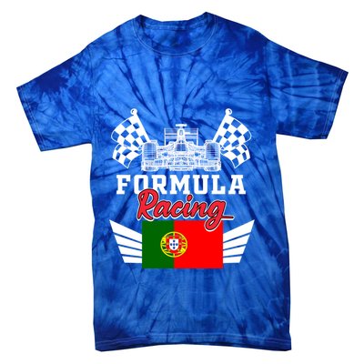 Portuguese Auto Race Portugal Flag Formula Racing Car Racer Meaningful Gift Tie-Dye T-Shirt