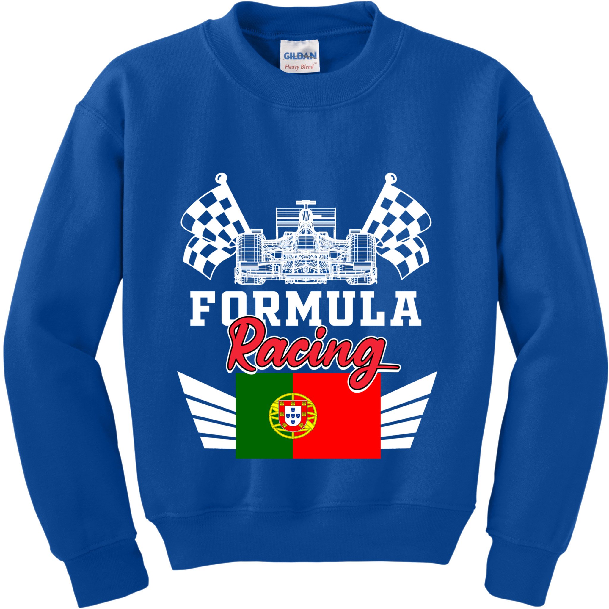 Portuguese Auto Race Portugal Flag Formula Racing Car Racer Meaningful Gift Kids Sweatshirt