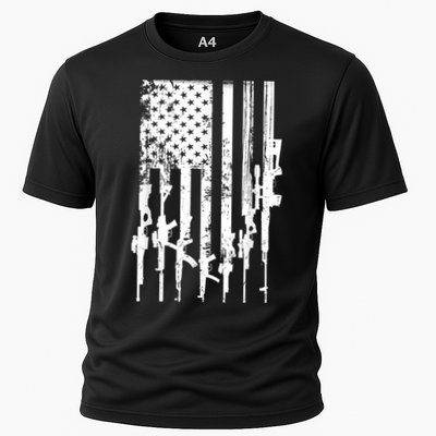 Patriotic American Rifle Flag Pro Gun Gifts Performance Shirt
