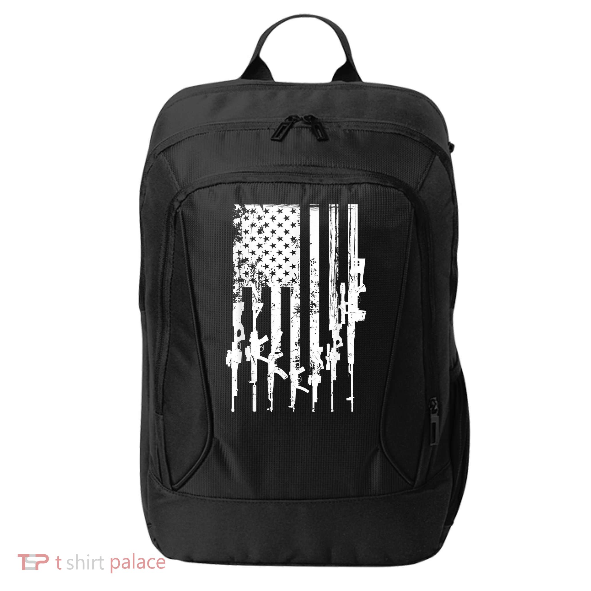 Patriotic American Rifle Flag Pro Gun Gifts City Backpack