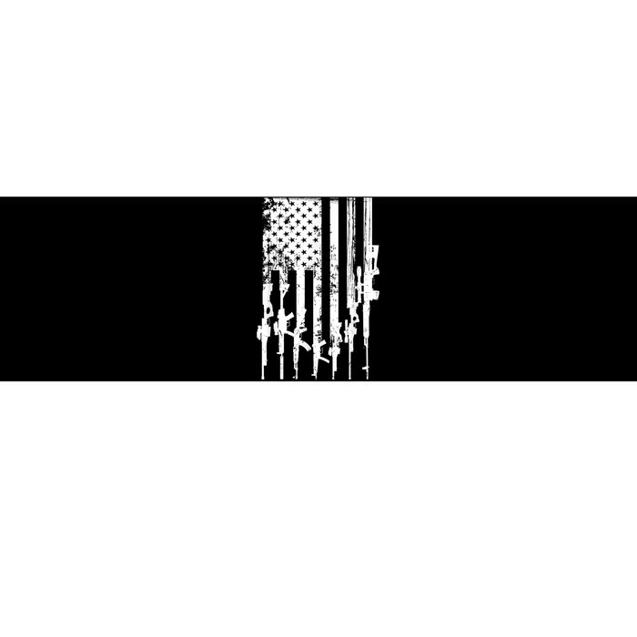 Patriotic American Rifle Flag Pro Gun Gifts Bumper Sticker