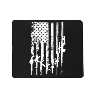 Patriotic American Rifle Flag Pro Gun Gifts Mousepad