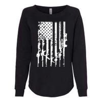 Patriotic American Rifle Flag Pro Gun Gifts Womens California Wash Sweatshirt