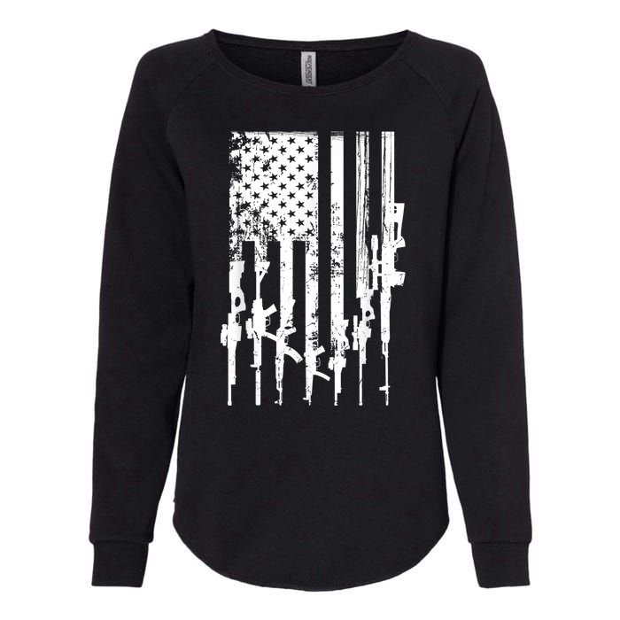 Patriotic American Rifle Flag Pro Gun Gifts Womens California Wash Sweatshirt