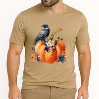 Pretty Autumn Raven Floral Pumpkin Fall Lover Performance Shirt