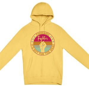 Psoriasis Awareness Retro Fighter Warrior Meaningful Gift Premium Pullover Hoodie