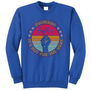 Psoriasis Awareness Retro Fighter Warrior Meaningful Gift Tall Sweatshirt