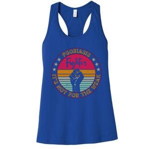 Psoriasis Awareness Retro Fighter Warrior Meaningful Gift Women's Racerback Tank