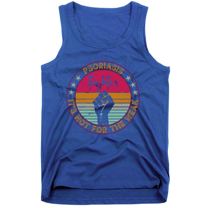 Psoriasis Awareness Retro Fighter Warrior Meaningful Gift Tank Top