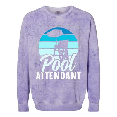 Pool Attendant Rescuer Attendants Swimming Colorblast Crewneck Sweatshirt