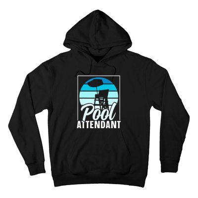 Pool Attendant Rescuer Attendants Swimming Hoodie