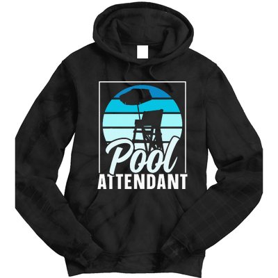 Pool Attendant Rescuer Attendants Swimming Tie Dye Hoodie