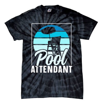 Pool Attendant Rescuer Attendants Swimming Tie-Dye T-Shirt