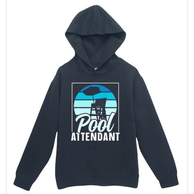 Pool Attendant Rescuer Attendants Swimming Urban Pullover Hoodie